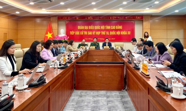 Cao Bằng: Đoàn ĐBQH tỉnh tiếp thu 47 kiến nghị của cử tri